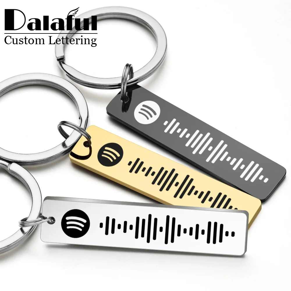 Initial Ring Custom - 개인화 된 Spotify 코드 키 체인