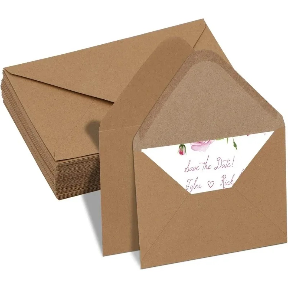 Wax Seal Letter Kit - 50Pcs 클래식 브라운 크래프트 빈 미니