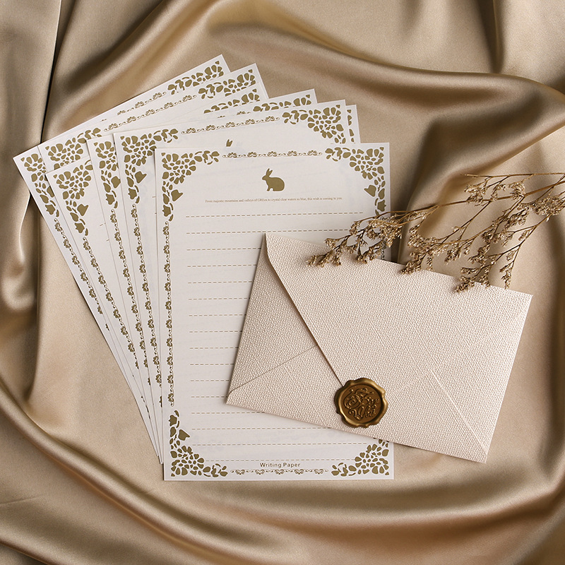 Wax Seal Letter Kit - 10개 린넨 갈색 종이 봉투 종이