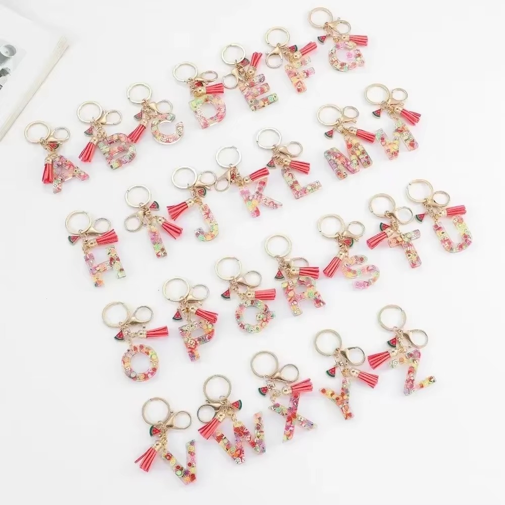 Monogram Keychain Leather - 개인화 된 A-Z 열쇠 고리 버클