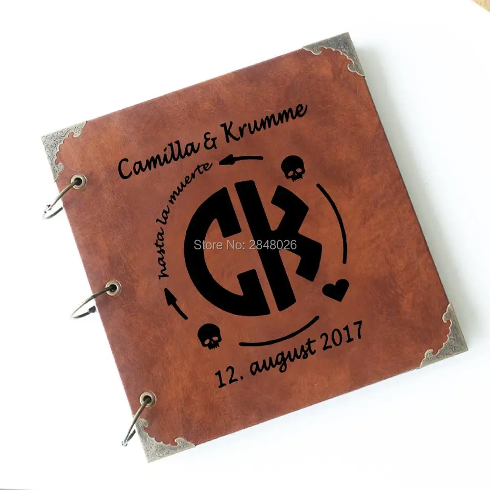 Custom Photo Book - 모노그램 설탕 사랑 결혼식 방명록, 맞춤형