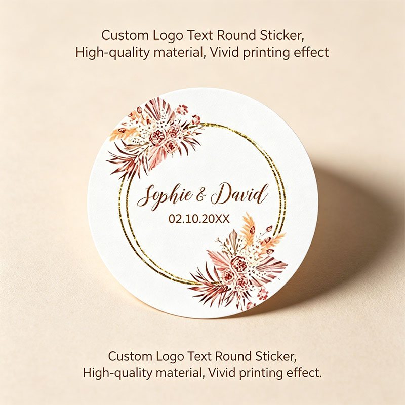Personalized Name Box - 사용자 정의 이름 날짜 웨딩 스티커