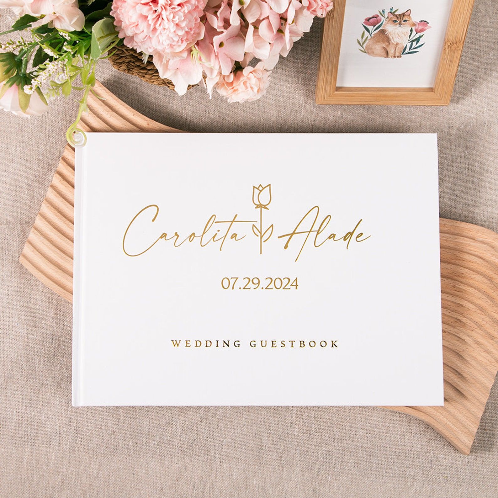 Custom Photo Book - 사용자 정의 결혼식 방명록 개인화 된