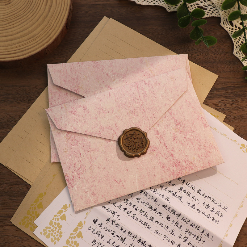 5pcs 금박 그림자 봉투 채널 스타일 질감 봉투 필기 - Wax Seal Letter Kit 리뷰 및 가격