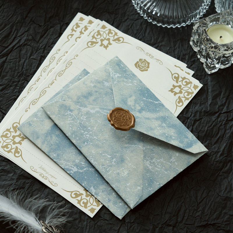 5pcs 금박 그림자 봉투 채널 스타일 질감 봉투 필기 - Wax Seal Letter Kit 리뷰 및 가격