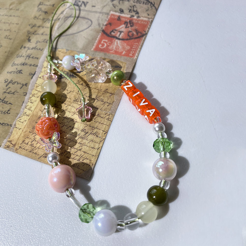 개인 맞춤 이름 폰 참 스트랩, 주문 제작 오렌지 글자 - Name Necklace Custom 리뷰 및 가격