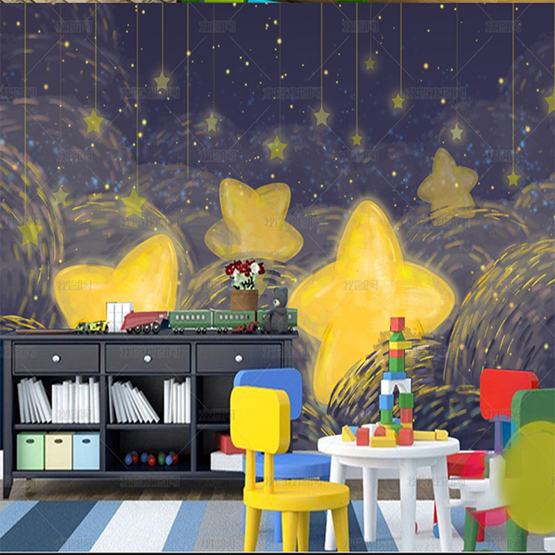 맞춤형 3D 핸드 페인팅 꿈 벽지 밤하늘 어린이 방 침 - Custom Night Sky 리뷰 및 가격