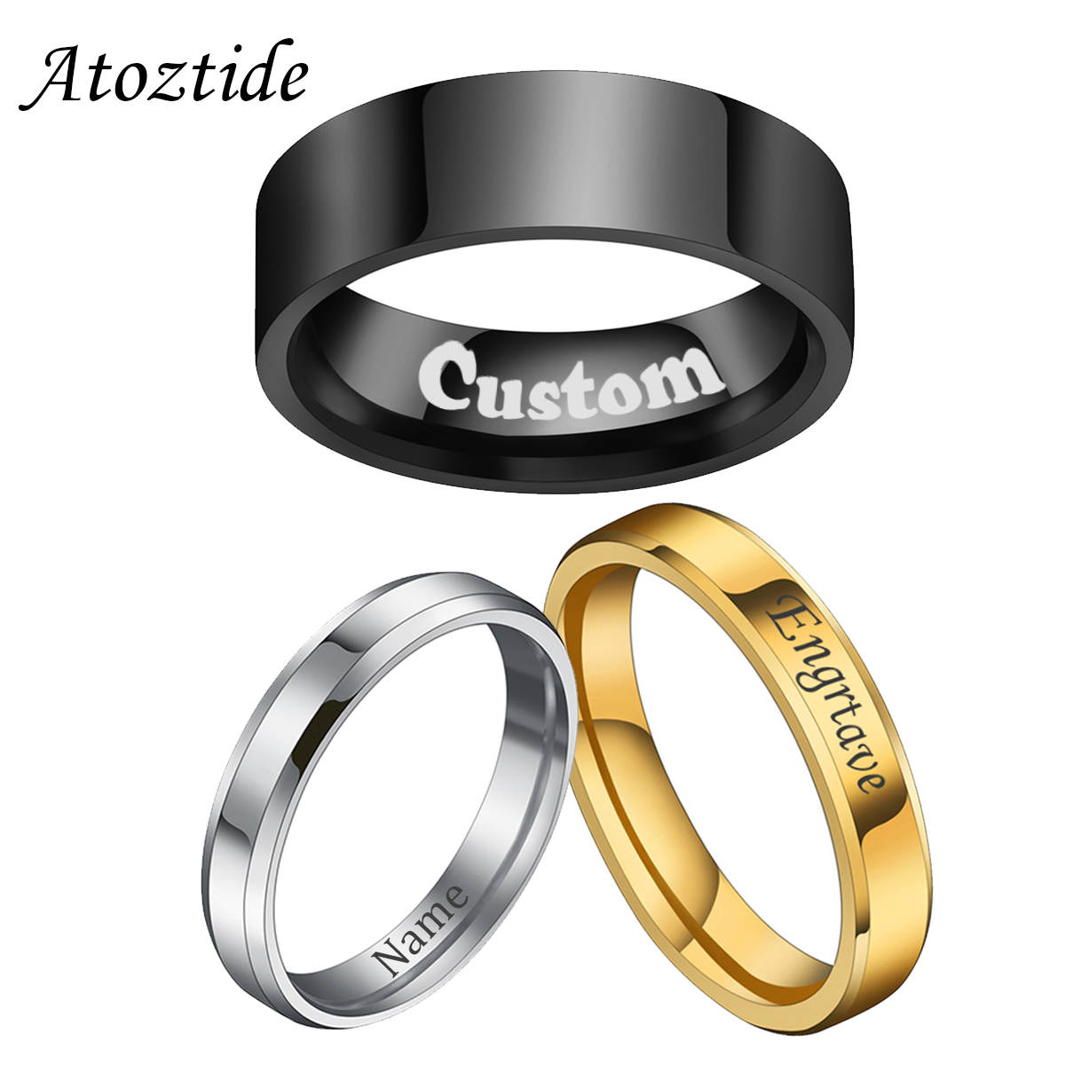 Atoztide 4/6/8mm 여성을위한 맞춤형 조각  - Initial Ring Custom 리뷰 및 가격