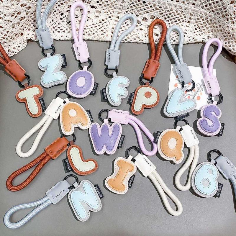 26 알파벳 PU 가죽 키체인 패션 한국 카와이 자동차 - Monogram Keychain Leather 리뷰 및 가격