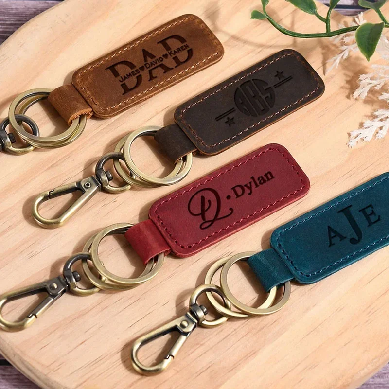 남녀공용 레이저 커스텀 로고 가죽 키체인, 빈티지 각인 - Initial Ring Custom 리뷰 및 가격