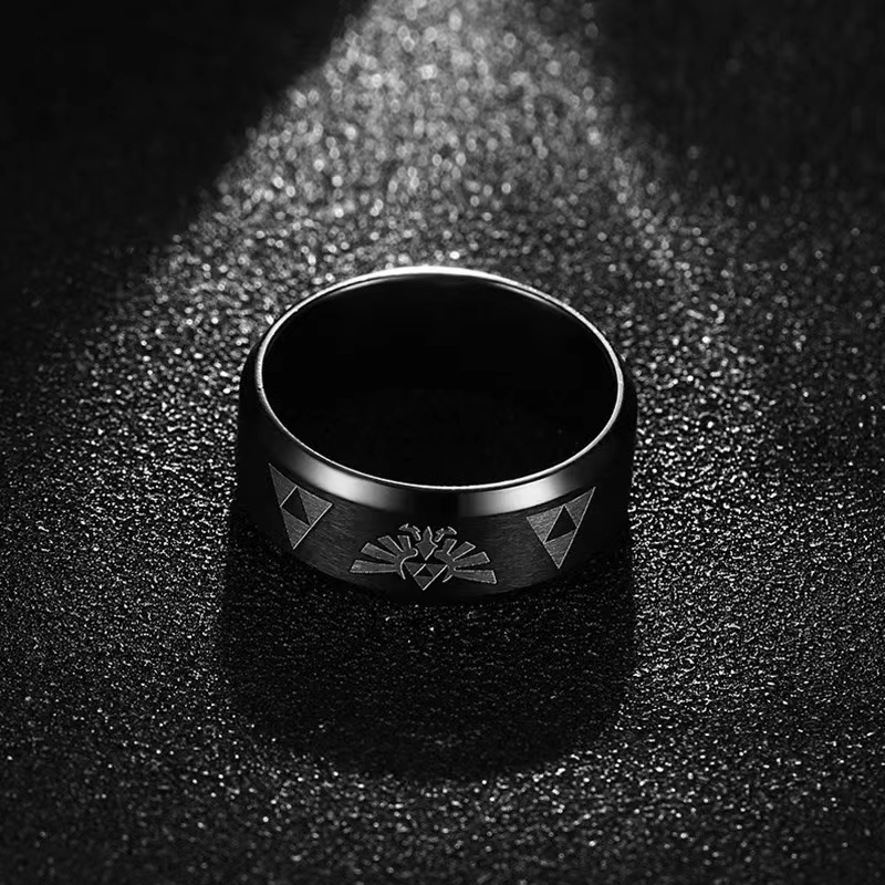 패션 애니메이션 Triforce 삼각형 밴드 반지 31 - Initial Ring Custom 리뷰 및 가격