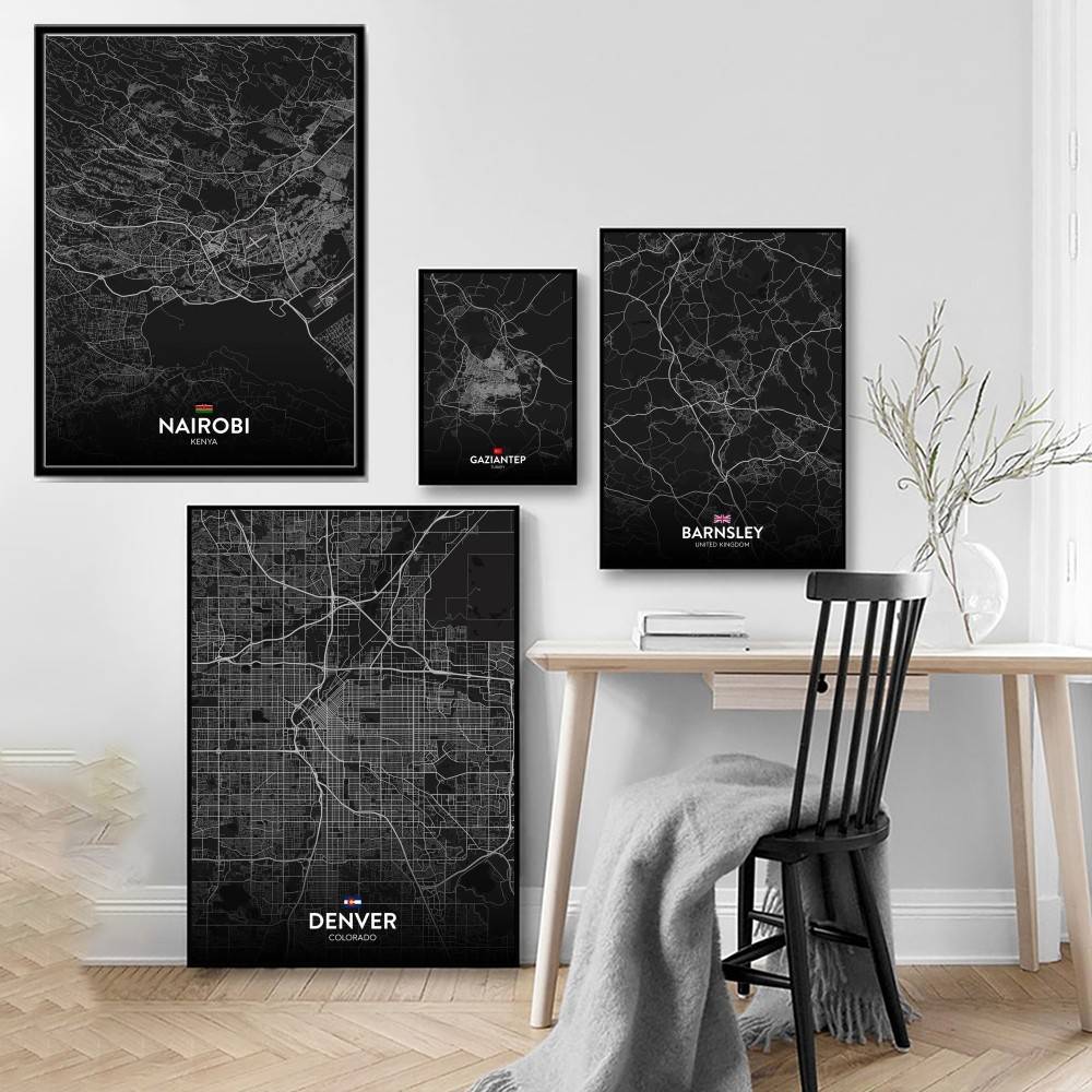 파리 런던 뉴욕 맞춤형 도시 지도 포스터 인쇄 캔버스  - Custom Map Poster 리뷰 및 가격