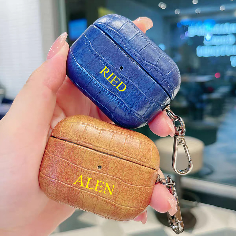 맞춤형 이름 악어 가죽 이어폰 케이스, 럭셔리 맞춤형  - Monogram Keychain Leather 리뷰 및 가격