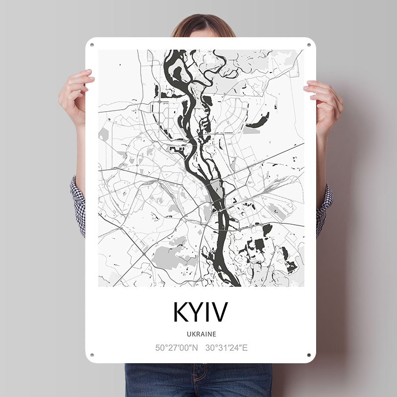 키예프 도시 지도 프린트 포스터 맞춤형 레트로 벽 장식 - Custom Map Poster 리뷰 및 가격