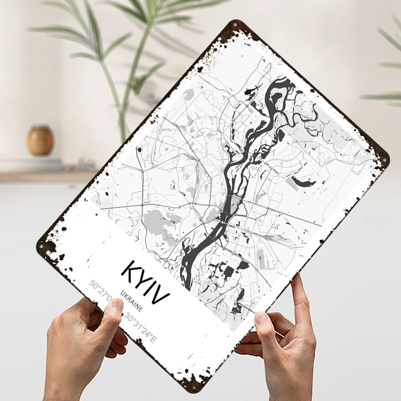 키예프 도시 지도 프린트 포스터 맞춤형 레트로 벽 장식 - Custom Map Poster 리뷰 및 가격