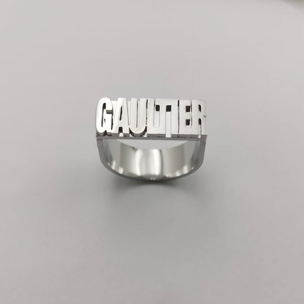 남성 여성을위한 맞춤형 골드 고딕 반지 스테인레스 스틸 - Initial Ring Custom 리뷰 및 가격
