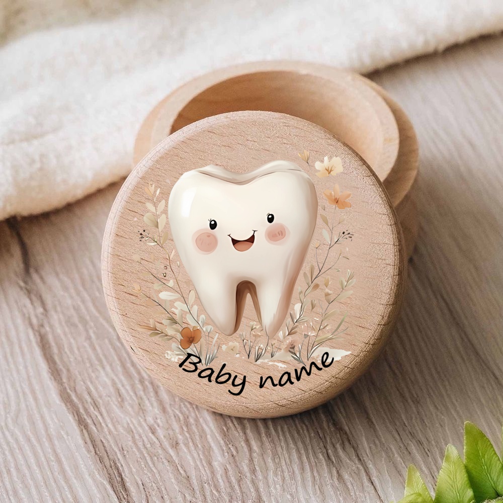 개인화 된 아기 첫 번째 치아 나무 치아 상자 우유 치 - Personalized Name Box 리뷰 및 가격
