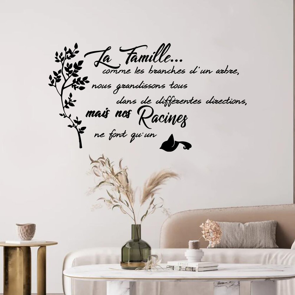 프랑스어 가족 견적 나무 새 벽 스티커 주방 침실 La - Family Tree Print 리뷰 및 가격