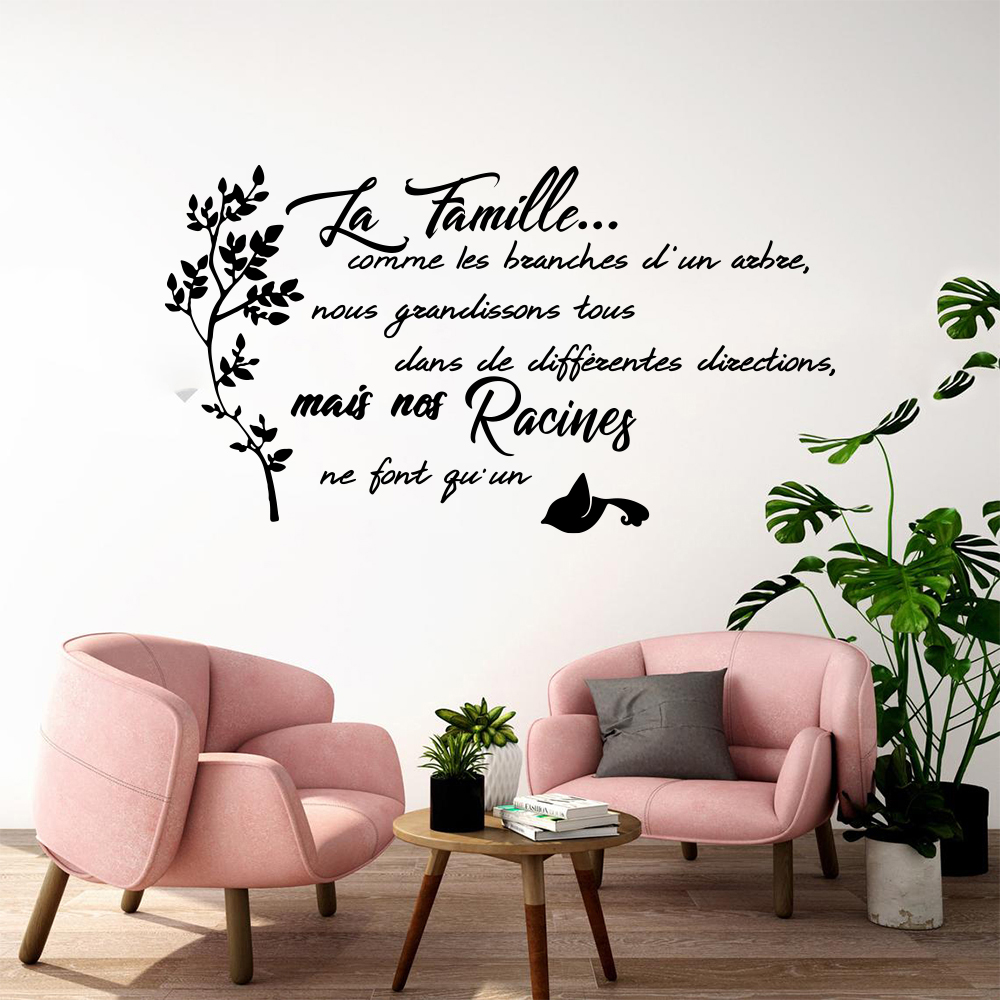 프랑스어 가족 견적 나무 새 벽 스티커 주방 침실 La - Family Tree Print 리뷰 및 가격
