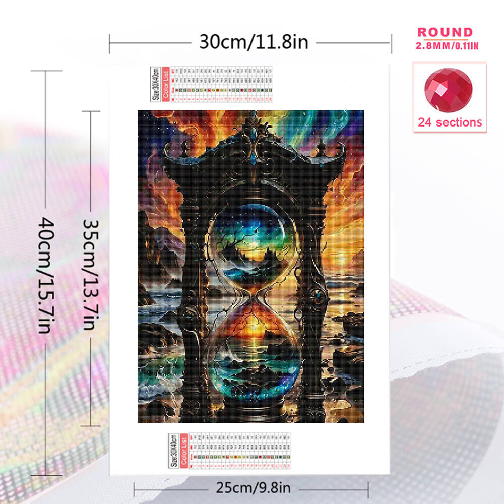 1PC 프레임리스 다이아몬드 페인팅 모래시계 풍경 모자 - Photo Mosaic Print 리뷰 및 가격