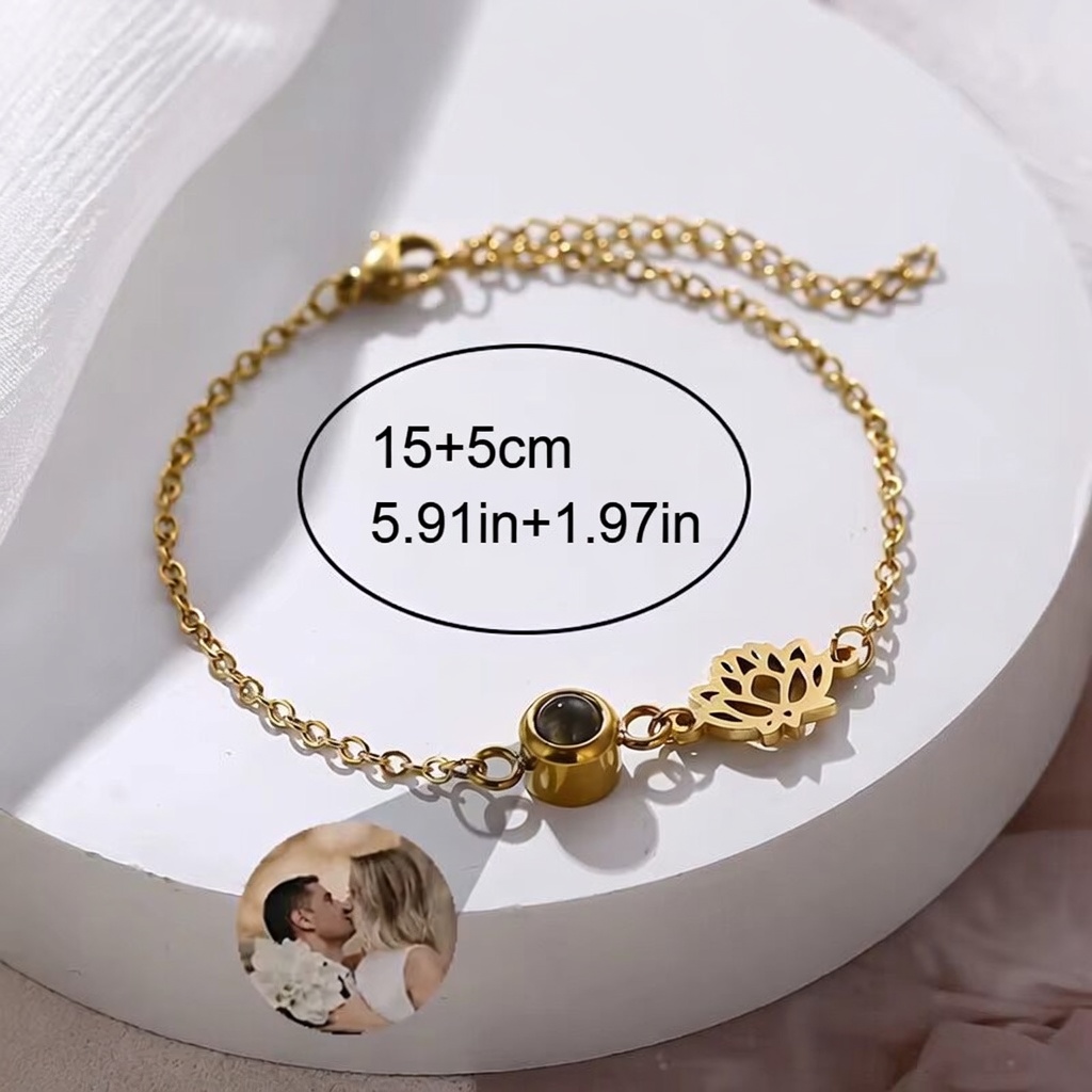 맞춤형 사진 팔찌 스테인리스 스틸 체인 개인 맞춤 프로 - Birth Flower Necklace 리뷰 및 가격