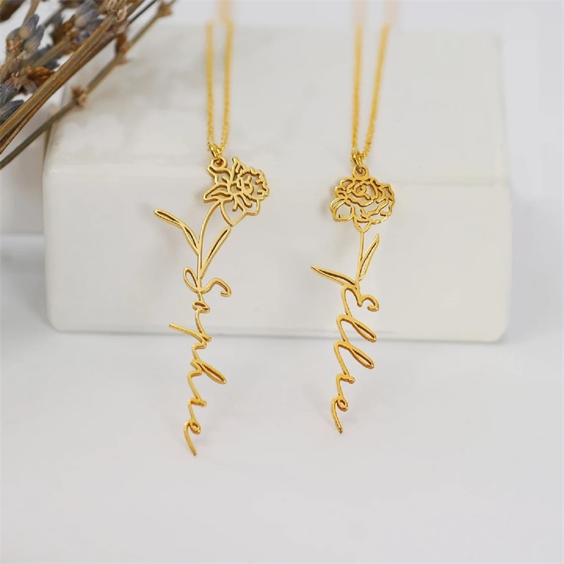 개인화 된 출생 꽃 이름 목걸이 맞춤 이름 목걸이 펜던 - Birth Flower Necklace 리뷰 및 가격