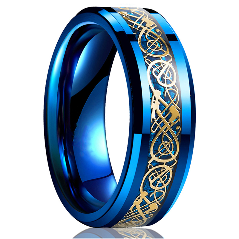 패션 8mm 남자 스테인레스 스틸 셀틱 드래곤 반지 상 - Initial Ring Custom 리뷰 및 가격