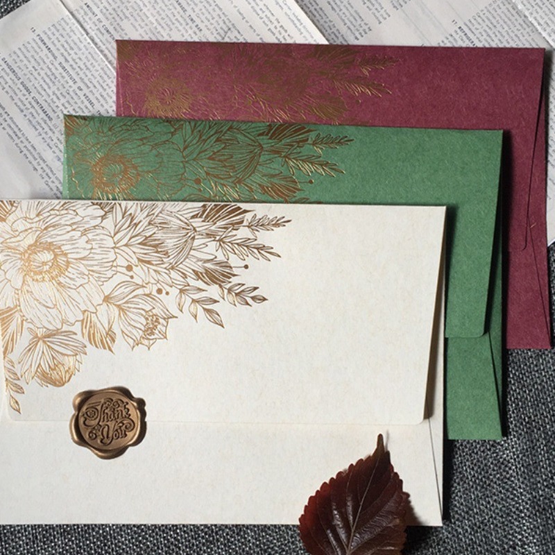 10pcs/특수 종이 카드 핫 스탬핑 초대장 봉투, 진 - Wax Seal Letter Kit 리뷰 및 가격