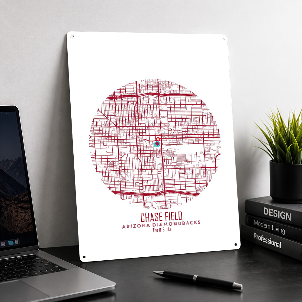 체이스 필드 스타디움 지도 금속 포스터, 맞춤형 레트로 - Custom Map Poster 리뷰 및 가격