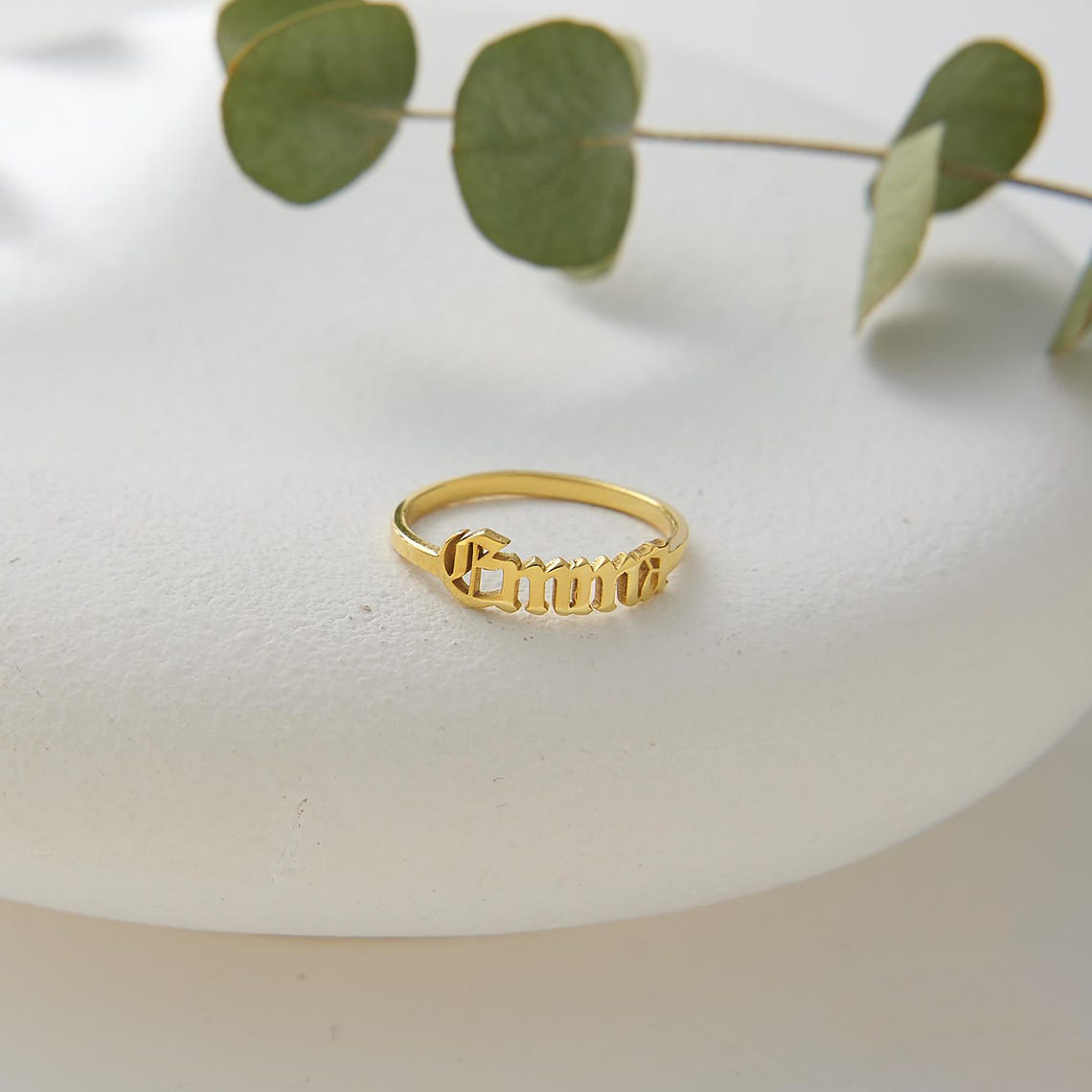 사용자 정의 골드 반지 여성 고딕 반지 오래 된 영어  - Initial Ring Custom 리뷰 및 가격