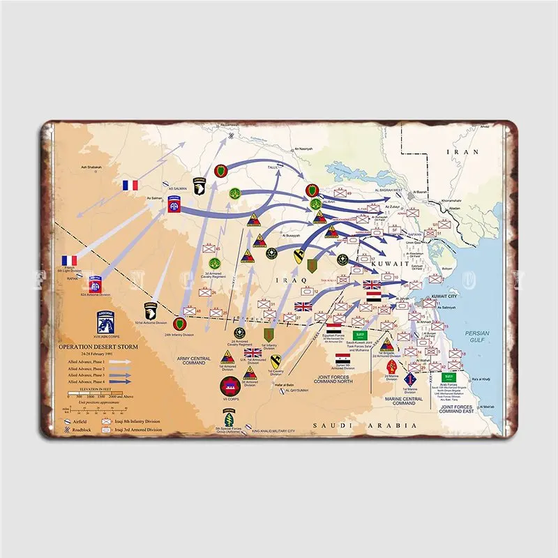 Operation Desert Storms 지상지도 1 - Custom Map Poster 리뷰 및 가격