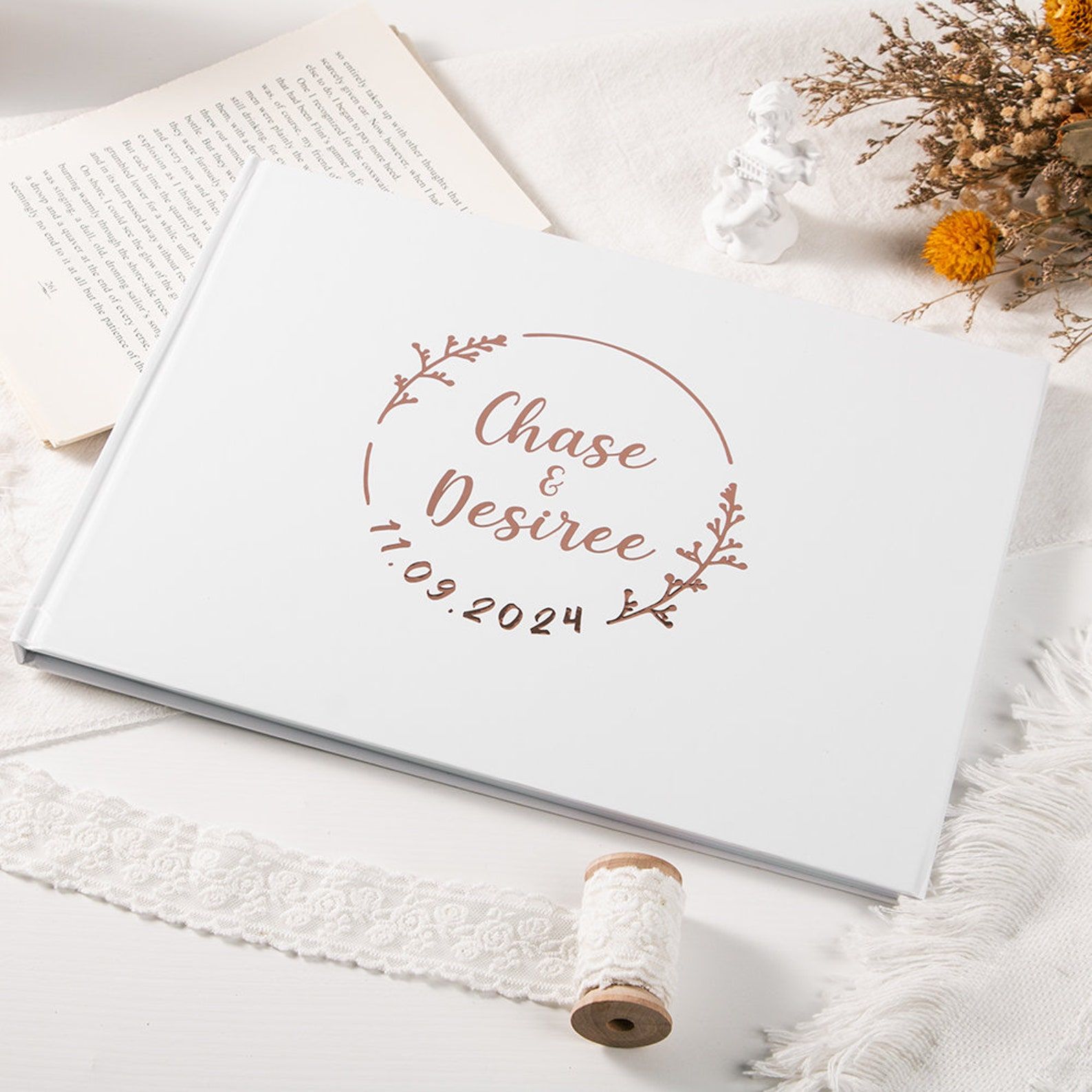 사용자 정의 결혼식 방명록 개인화 된 방명록 로그인 약 - Custom Photo Book 리뷰 및 가격